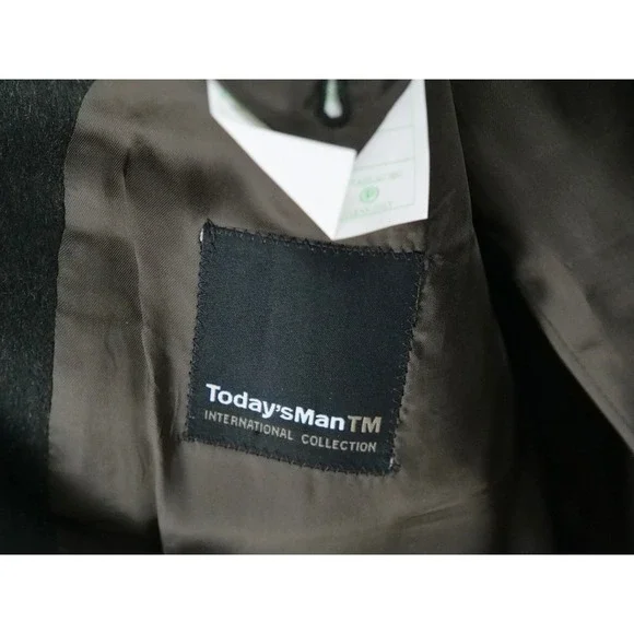 Today's Man‎ Cashmere Blazer Dark Green Cashmere Jacket 46 L Trapani